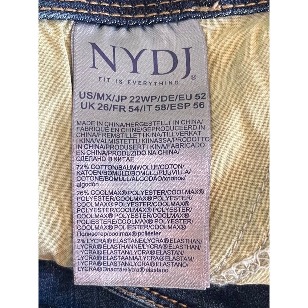 NYDJ Jeans Womens 22WP Blue Wide Leg Crop High Rise‎ Lift Tuck Cool Embrace - Picture 6 of 9